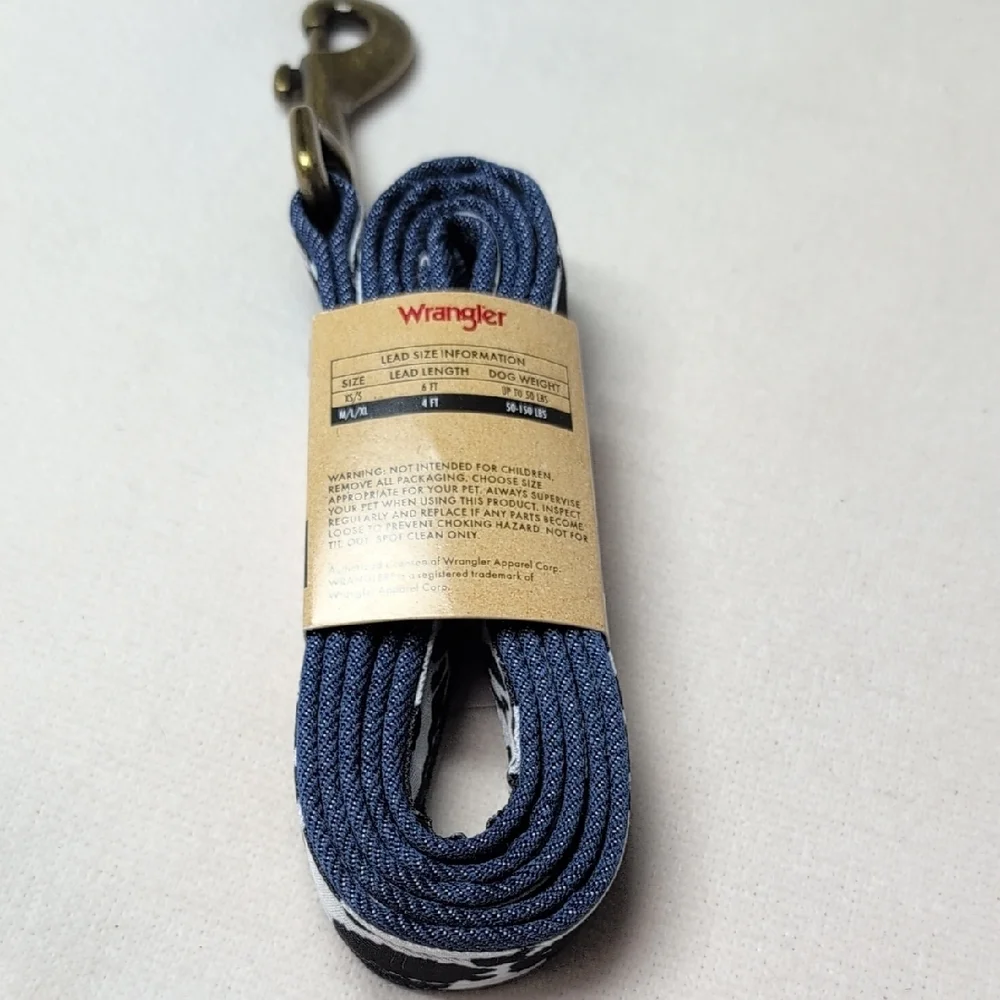 Wrangler Cow Print Dog Leash Pet Lead